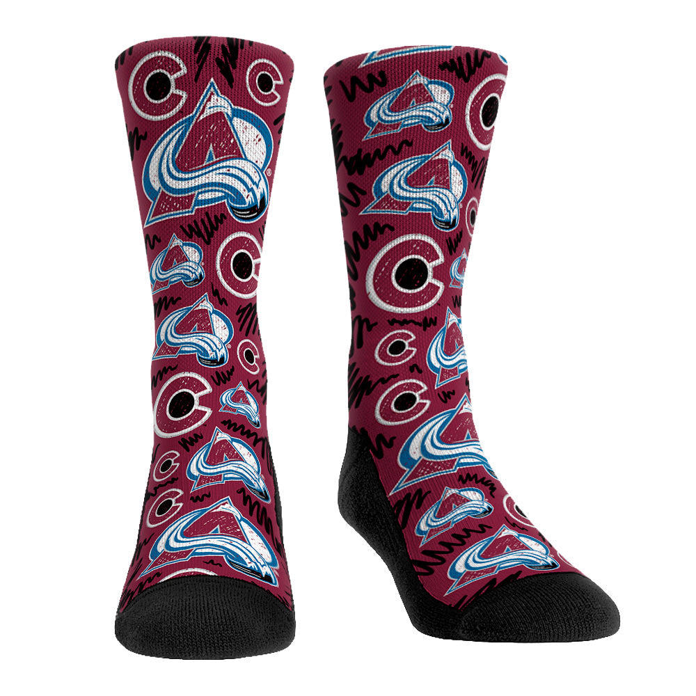 Colorado Avalanche - Logo Sketch | Rock 'Em Socks