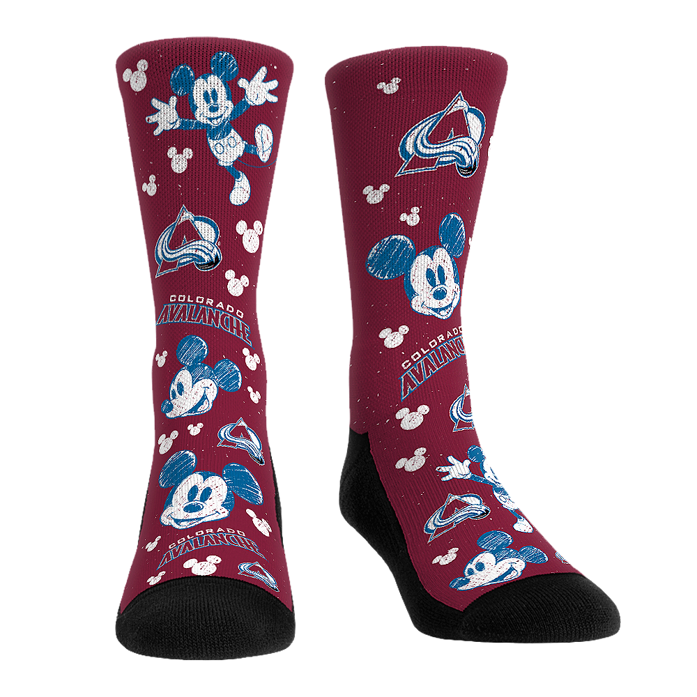 Colorado Avalanche - Disney - Mickey Sketch | Rock 'Em Socks