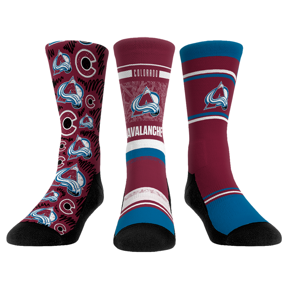 Colorado Avalanche - 3-Pack | Rock 'Em Socks