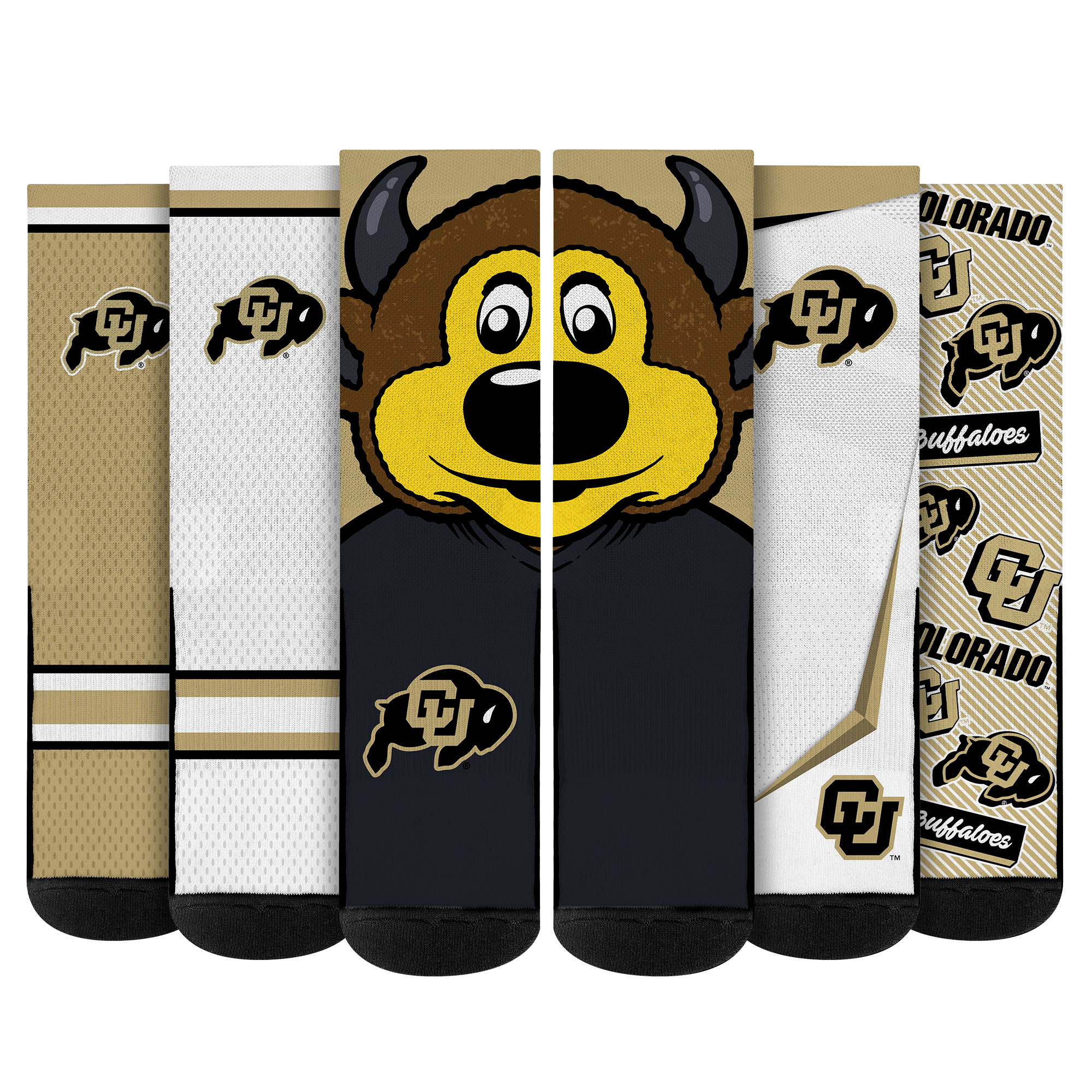 Colorado Buffaloes - Super Fan Bundle 5-Pack | Rock 'Em Socks