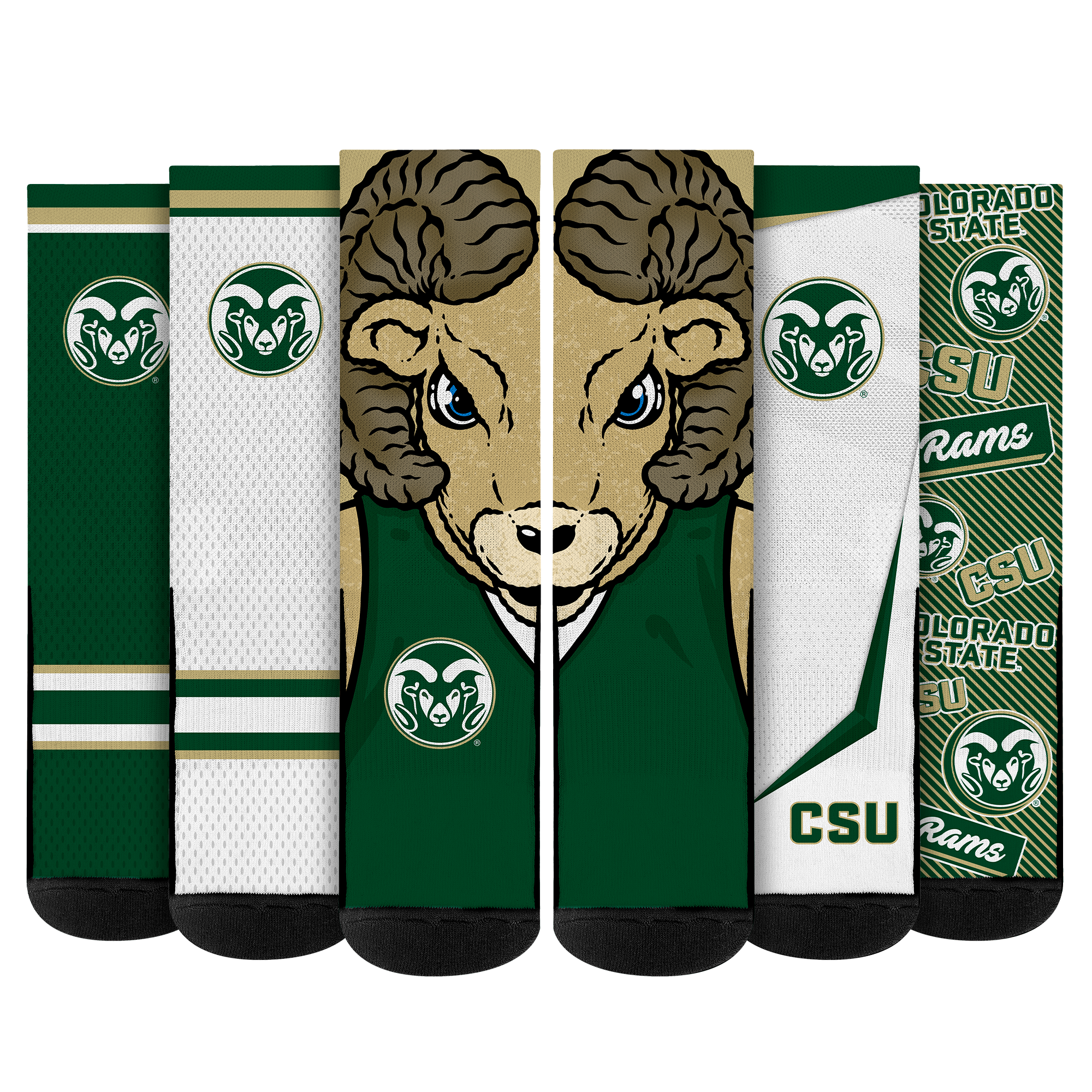 Colorado State Rams - Super Fan Bundle 5-Pack | Rock 'Em Socks