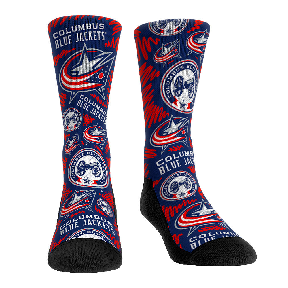 Columbus Blue Jackets - Logo Sketch | Rock 'Em Socks
