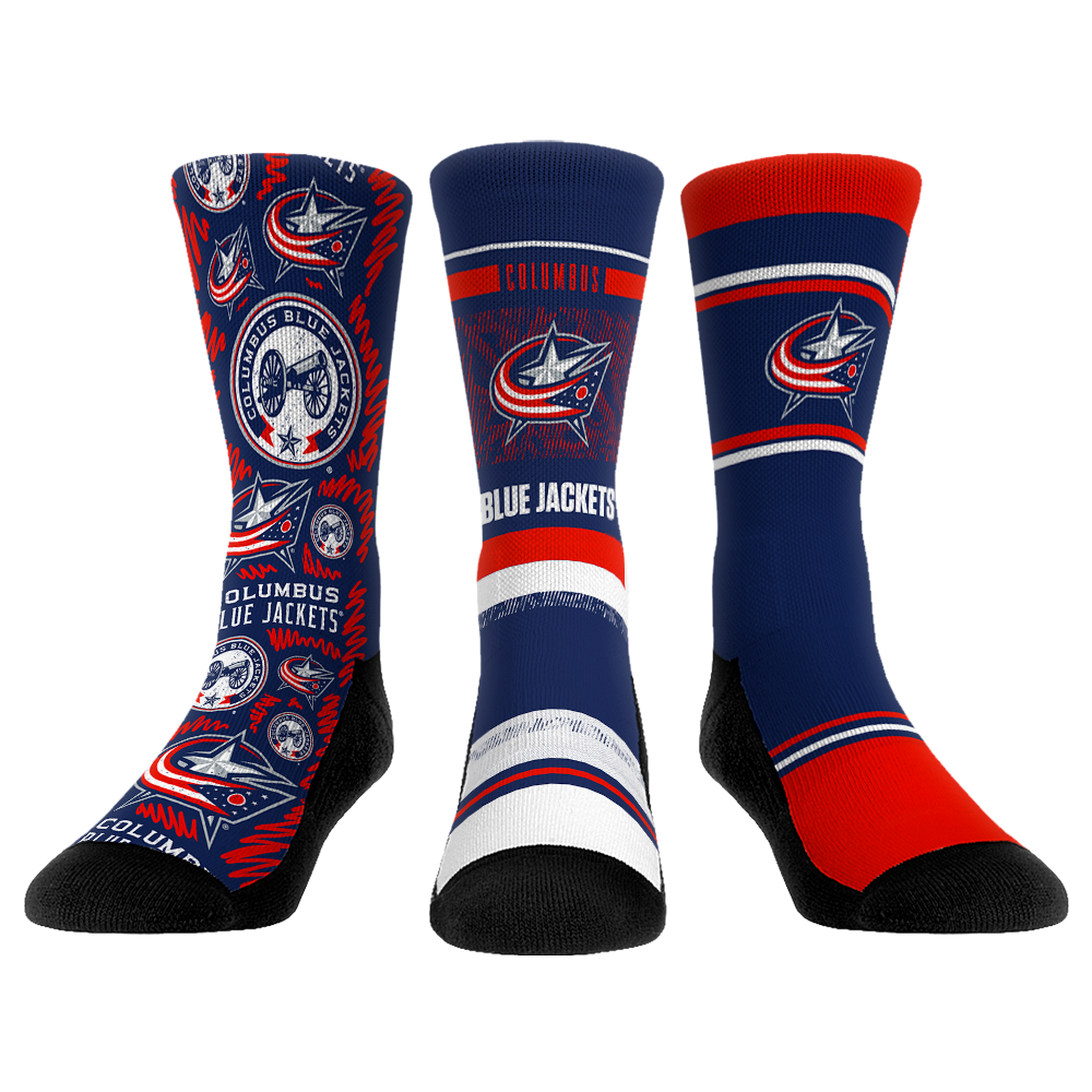 Columbus Blue Jackets - 3-Pack | Rock 'Em Socks