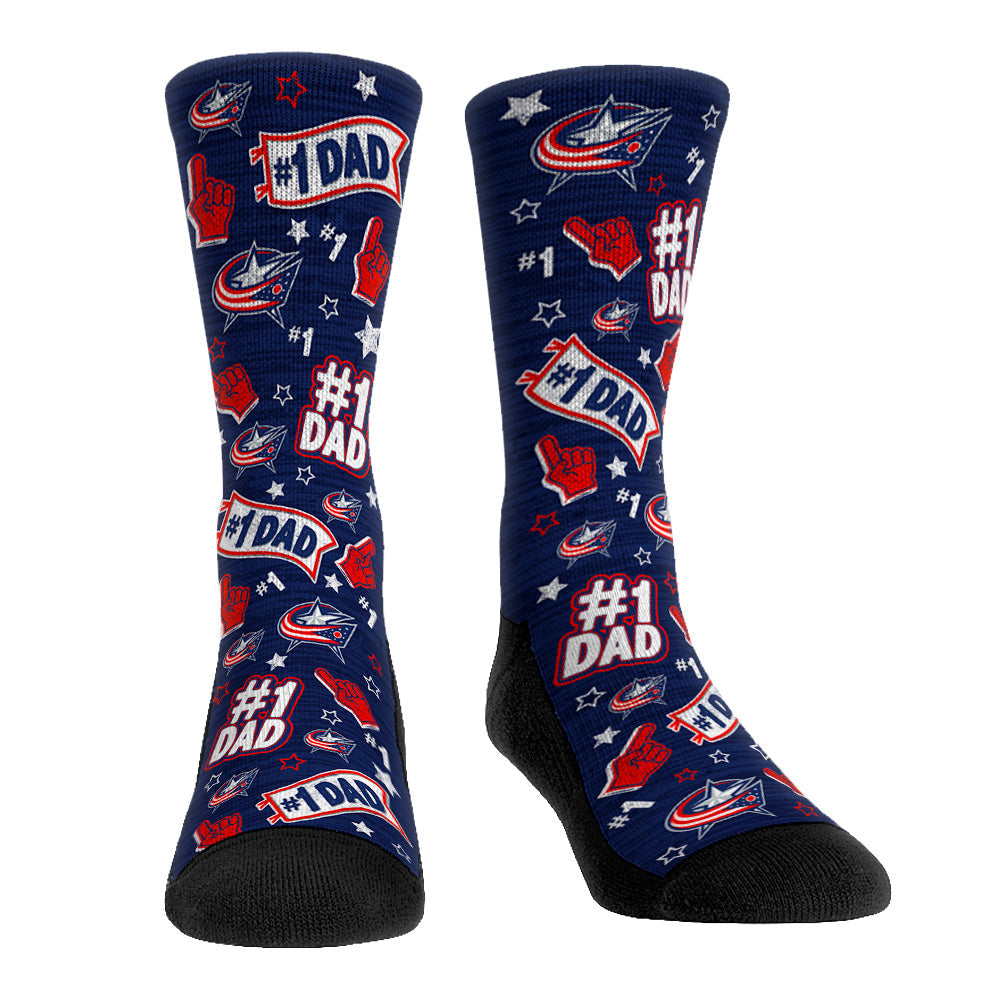 Columbus Blue Jackets - #1 Dad | Rock 'Em Socks
