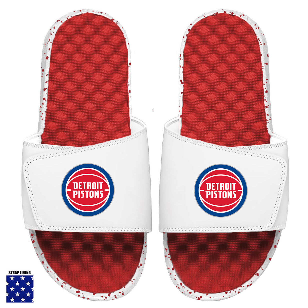 Pistons Red Americana Slides 2