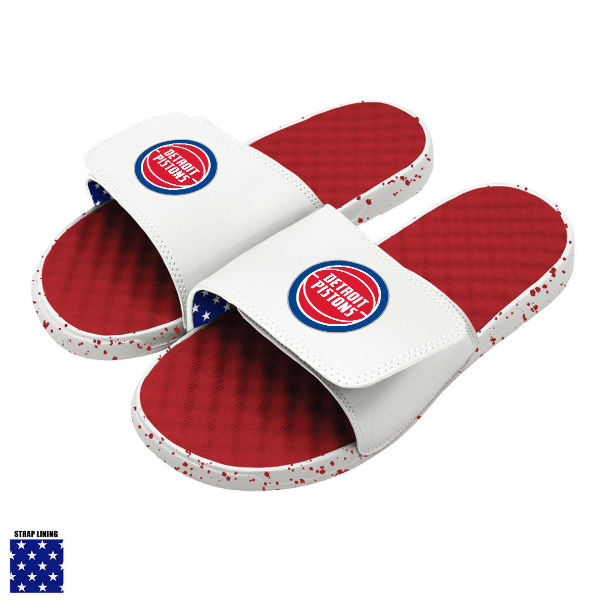 Pistons Red Americana Slides 1