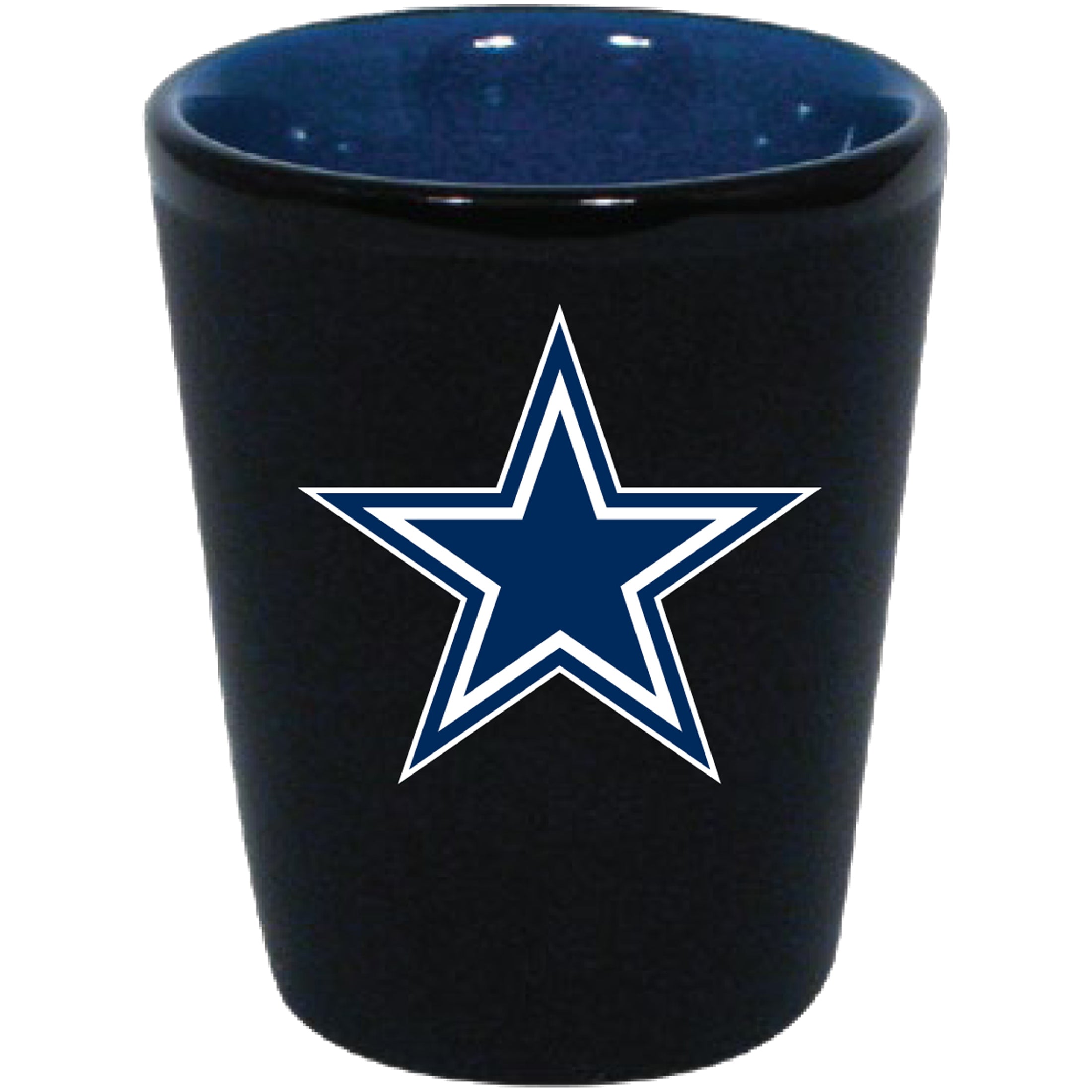 Dallas Cowboys Matte Black/Inner Color Shot Glass 1