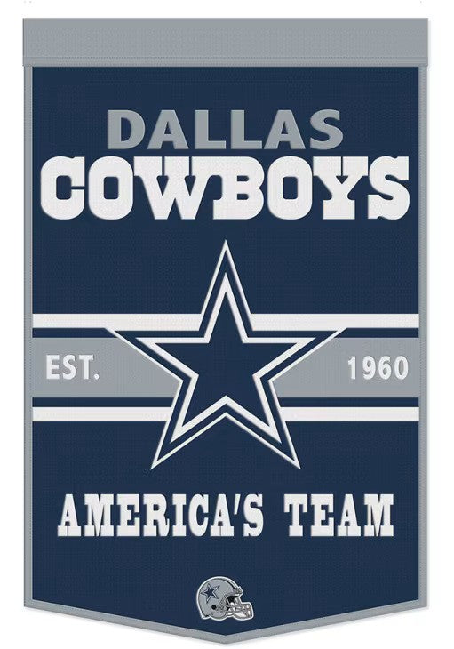Dallas Cowboys 24" x 38" Primary Wool Banner 1