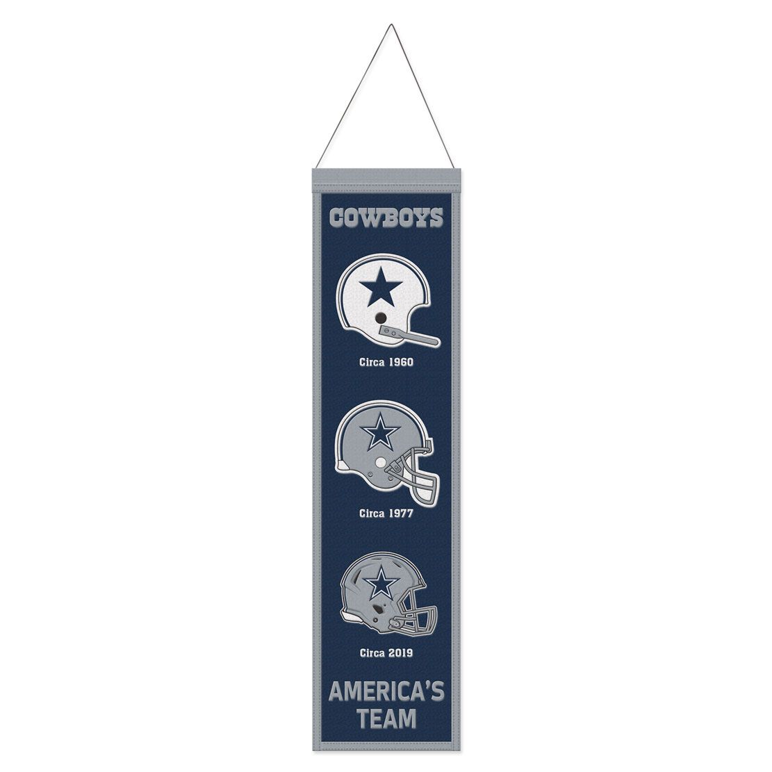 Dallas Cowboys 8" x 32" Wool Banner 1