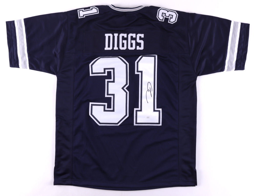 Trevon Diggs Dallas Cowboys Autographed Navy Blue Rookie Football Jersey 1