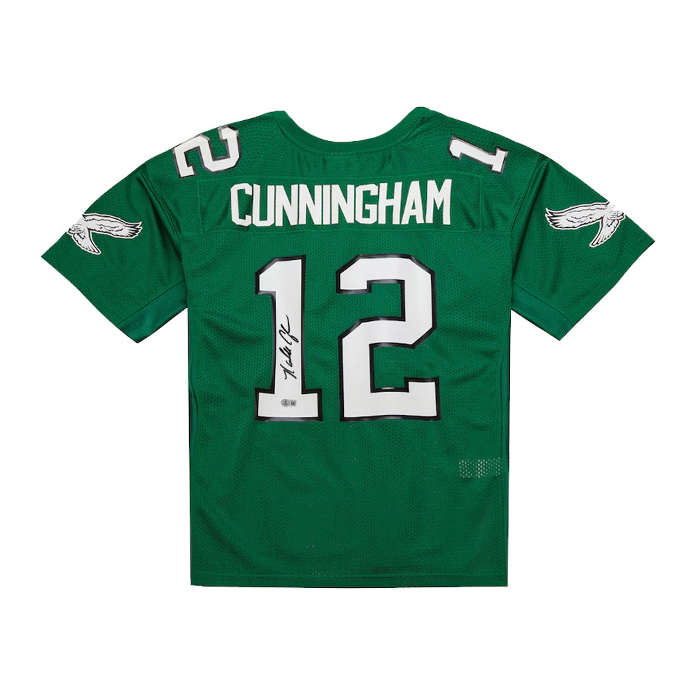 Randall Cunningham Philadelphia Eagles Autographed Mitchell & Ness Green Throwback Football Jersey 1