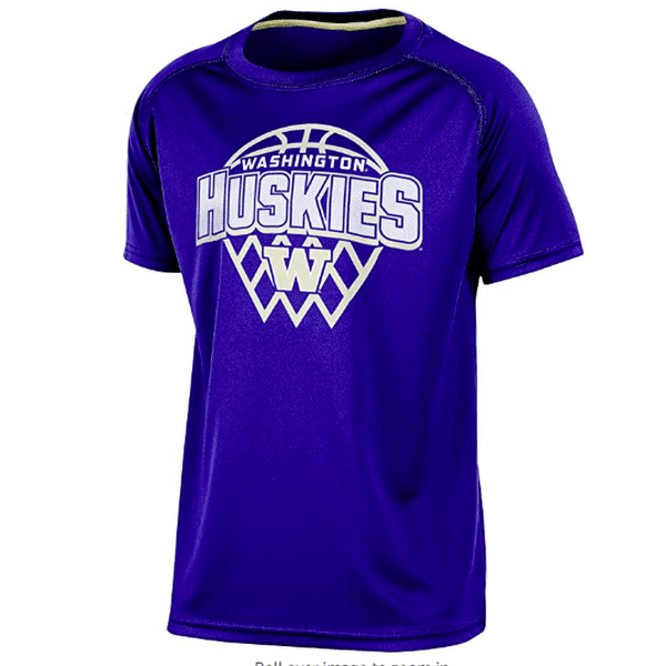 Champion NCAA Washington Huskies Boys Short Sleeve Crew Neck Shirt, L/12/14 3