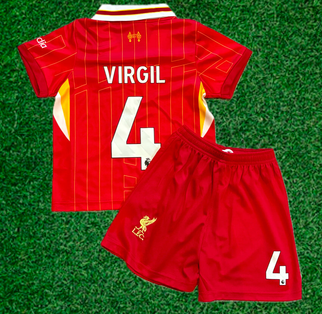 Virgil van Dijk Liverpool Kids Jersey Set Soccer Football Toddler Youth Tshirt 1