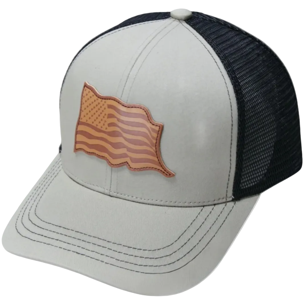 Wavy USA Flag Trucker Hat – Snapback 3