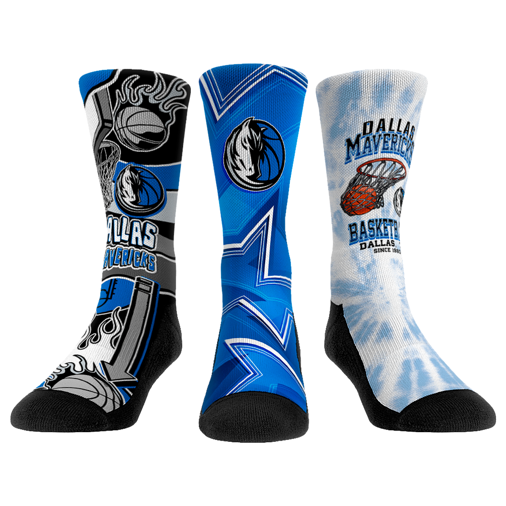 Dallas Mavericks - Slam Dunk  - 3-Pack | Rock 'Em Socks