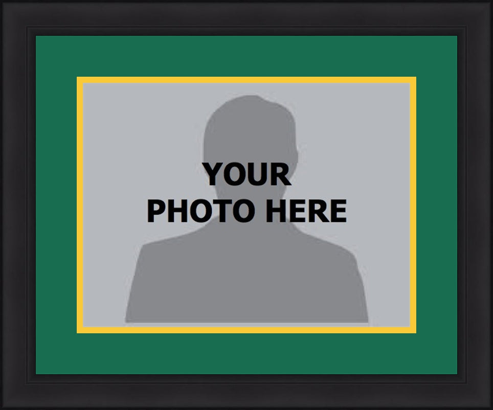 NHL Hockey Photo Picture Frame Kit - Dallas Stars (Green Matting, Yellow Trim)