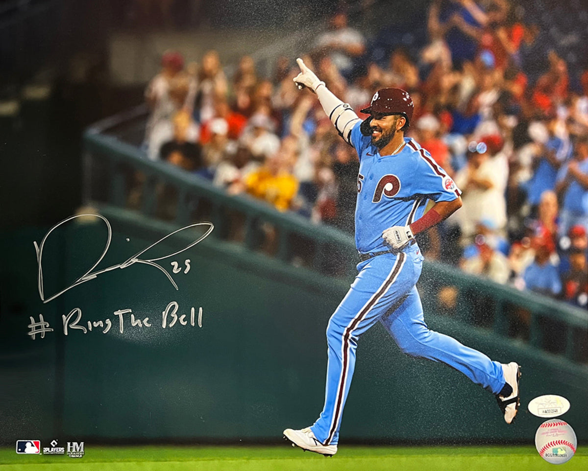 Darick Hall Runs The Bases Philadelphia Phillies Autographed Baseball Photo 3