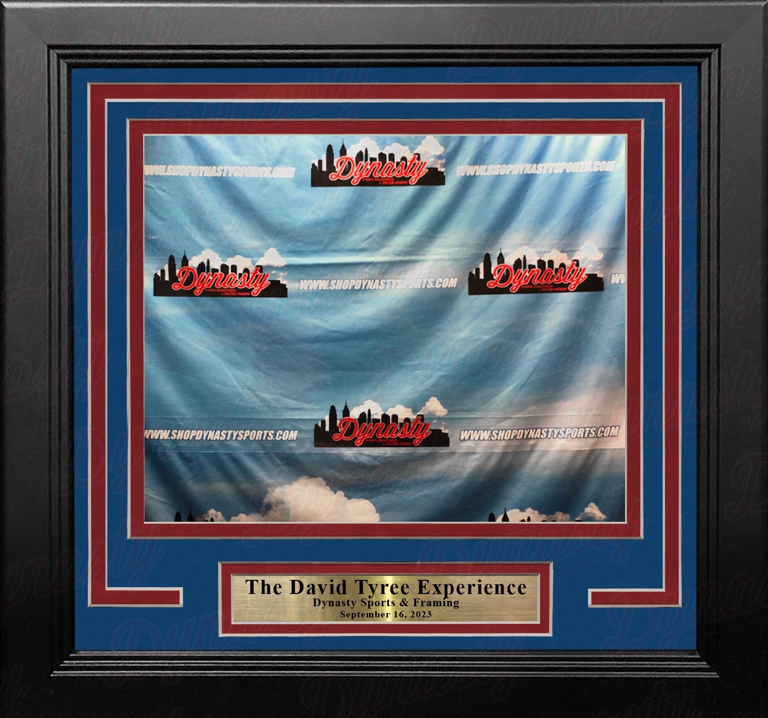 David Tyree NYG Photo-Op Frame Kit with Commemorative Nameplate 1