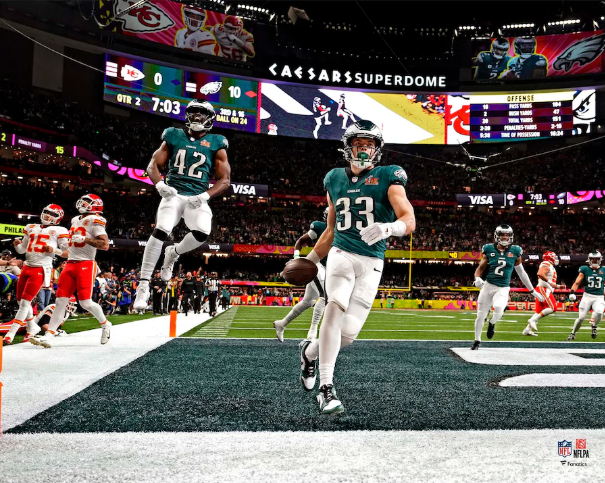 Cooper DeJean Super Bowl LIX Pick Six Philadelphia Eagles 8" x 10" Football Photo 1