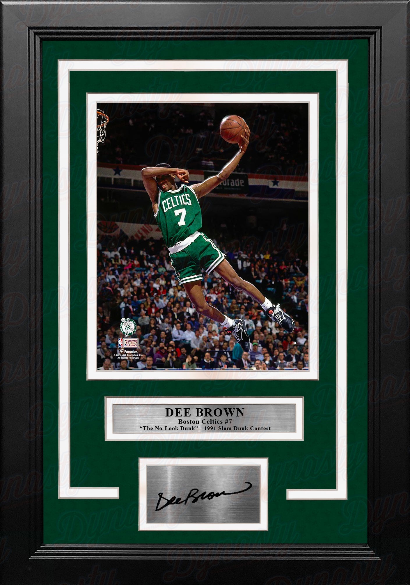 Dee Brown No-Look Dunk Slam Dunk Contest Boston Celtics 8x10 Framed Photo with Engraved Autograph 1
