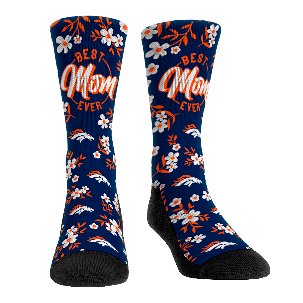 Denver Broncos - Best Mom Floral | Rock 'Em Socks 1