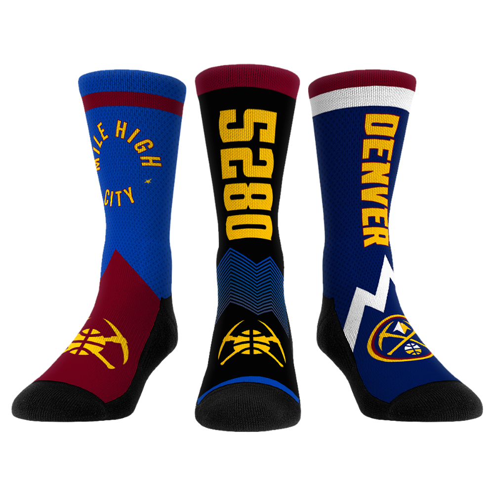Denver Nuggets - Ultimate Jersey - 3-Pack | Rock 'Em Socks 1