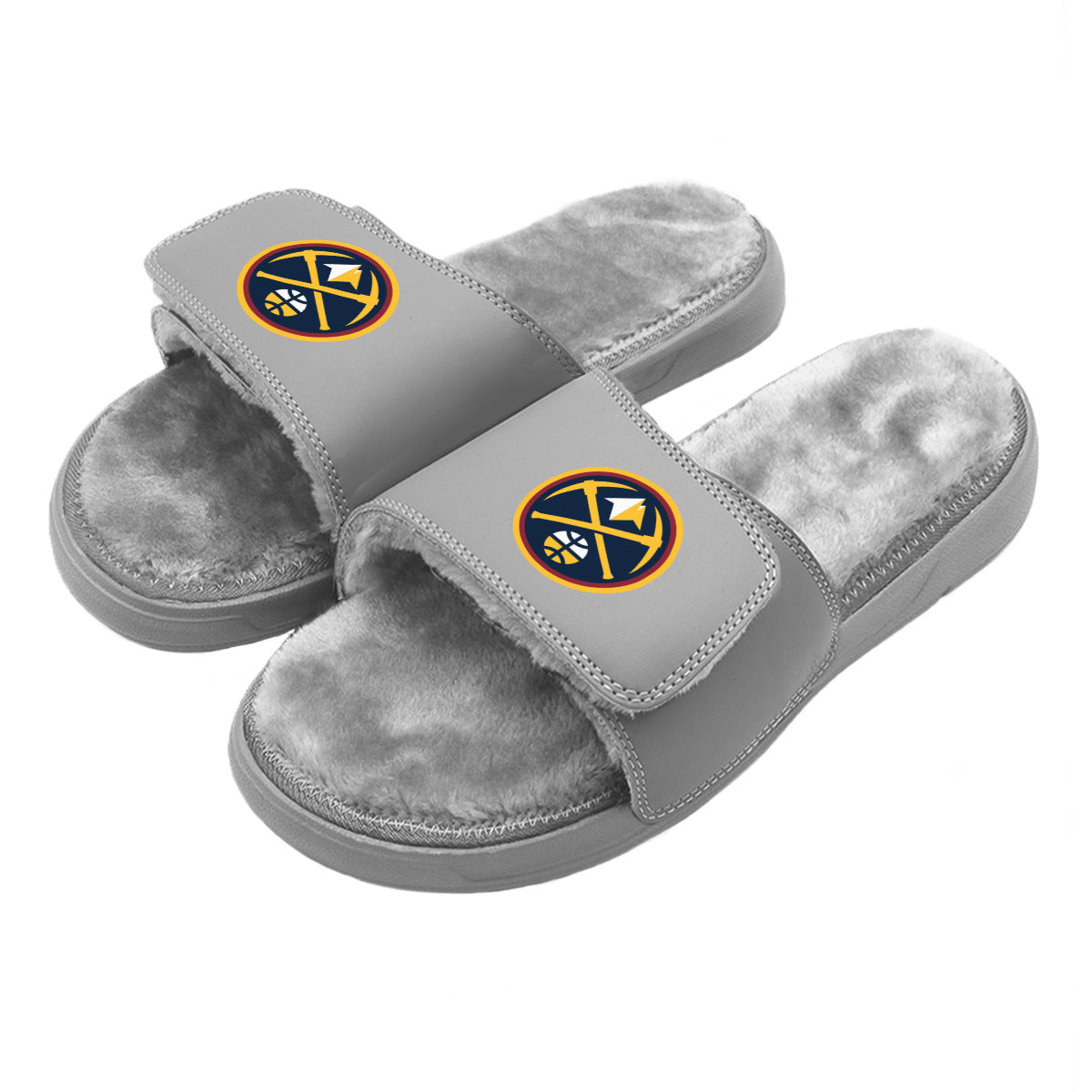 Denver Nuggets Primary Grey Fur Slides 1
