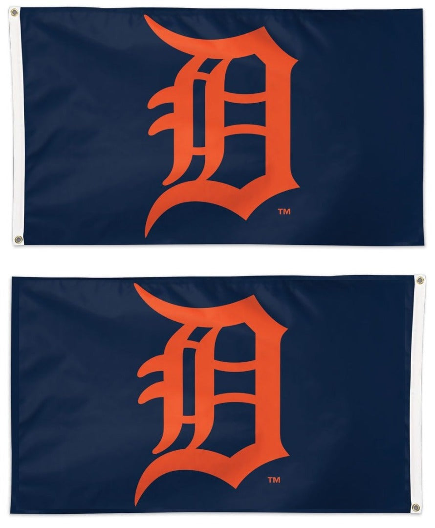 Detroit Tigers Flag 3x5 Orange D 2 Sided 1