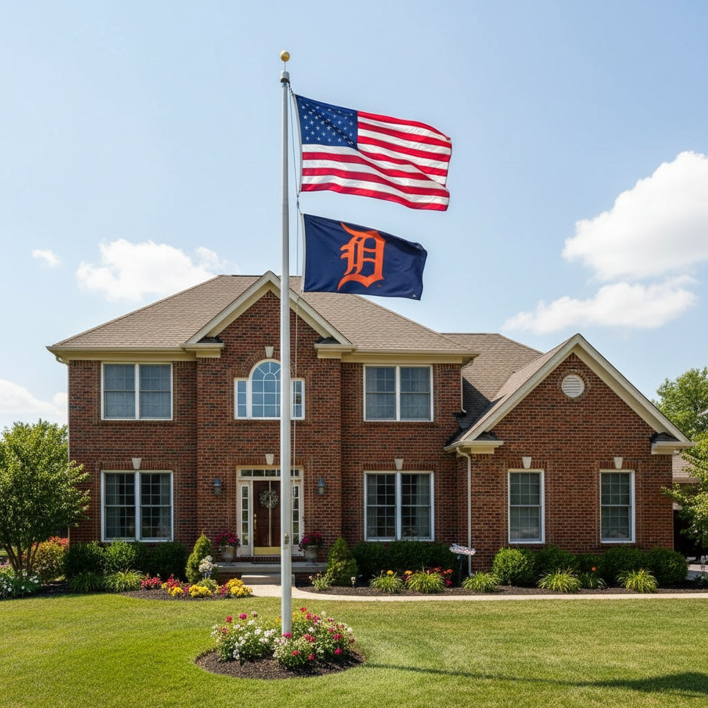Detroit Tigers Flag 3x5 Orange D Logo 2