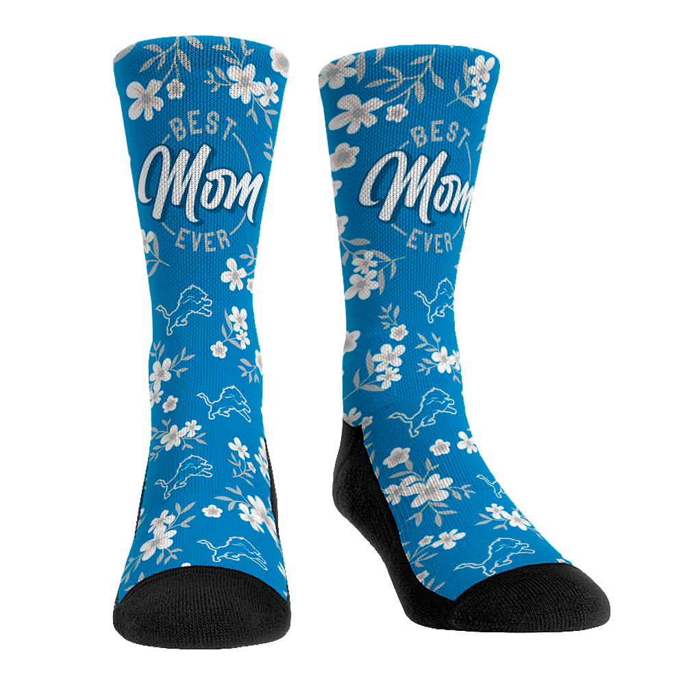 Detroit Lions - Best Mom Floral | Rock 'Em Socks 1