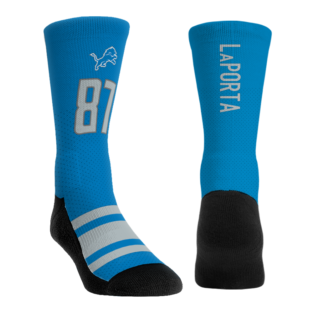 Sam LaPorta - Detroit Lions  - Jersey (Blue) | Rock 'Em Socks 1