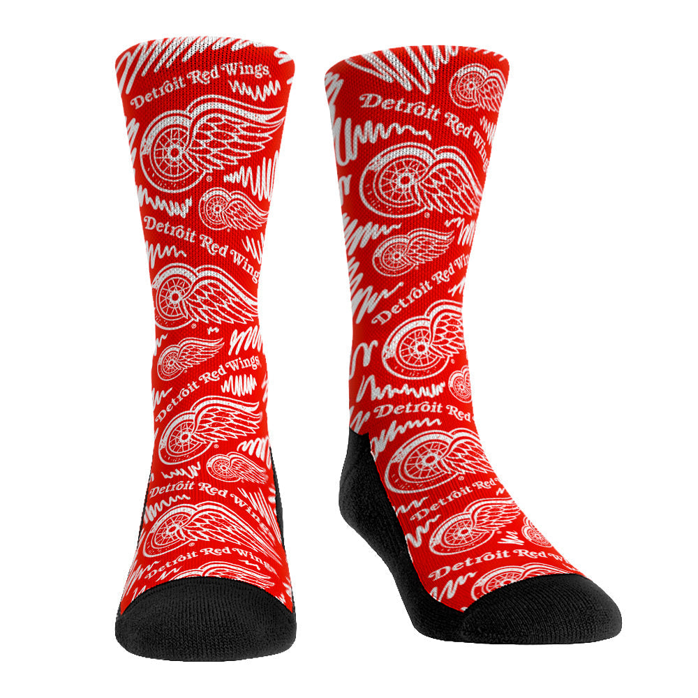 Detroit Red Wings - Logo Sketch | Rock 'Em Socks