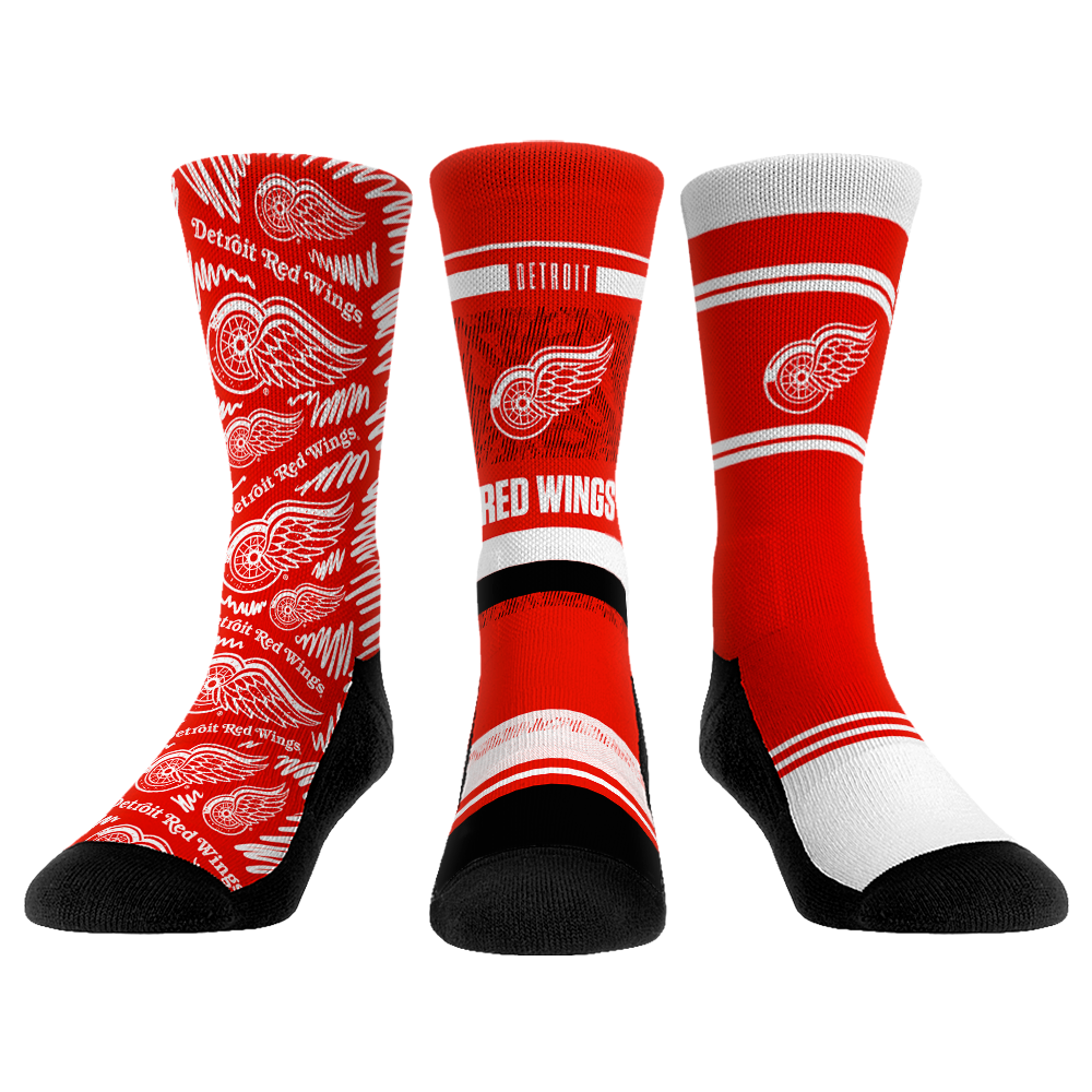 Detroit Red Wings - 3-Pack | Rock 'Em Socks