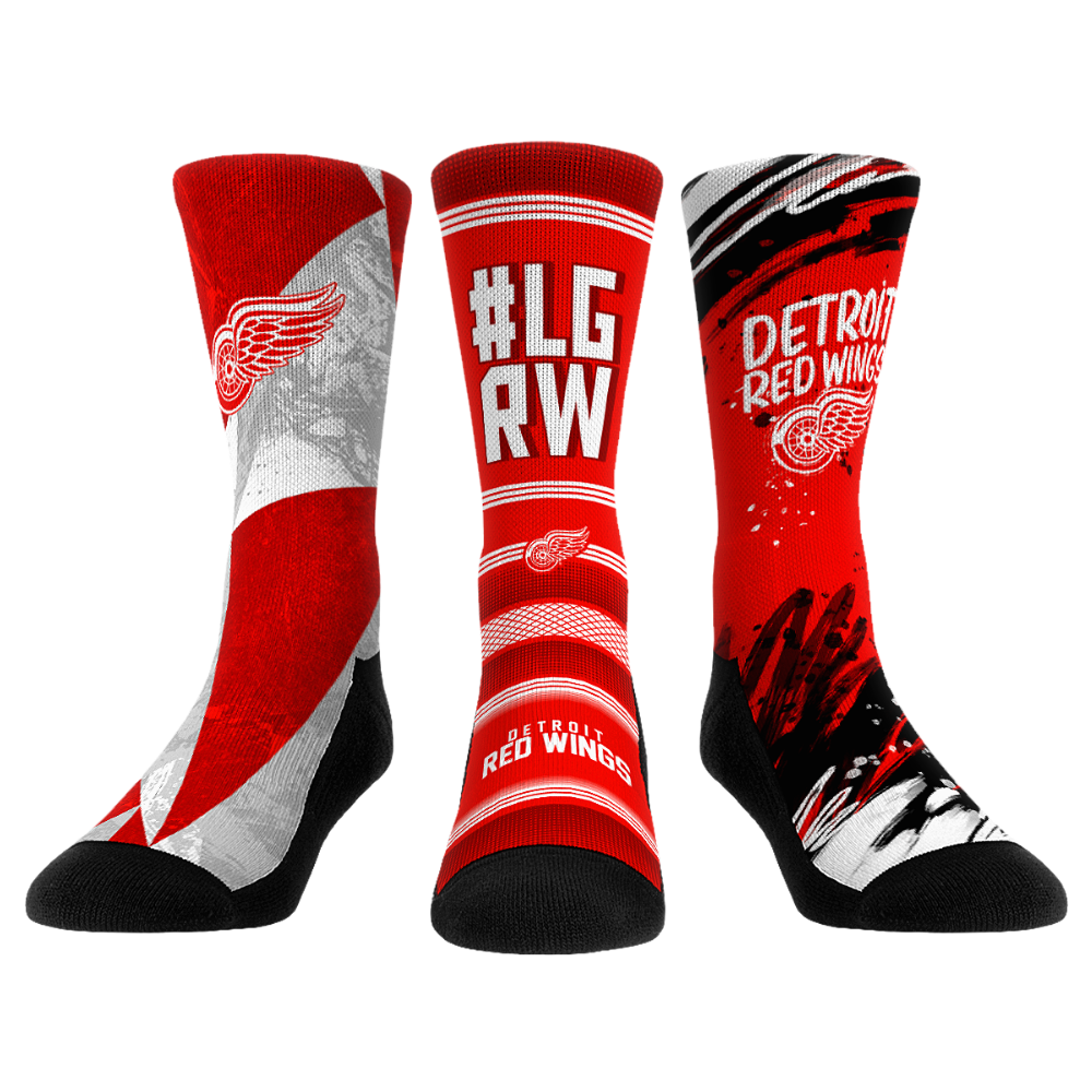 Detroit Red Wings - Power Play 3-Pack | Rock 'Em Socks