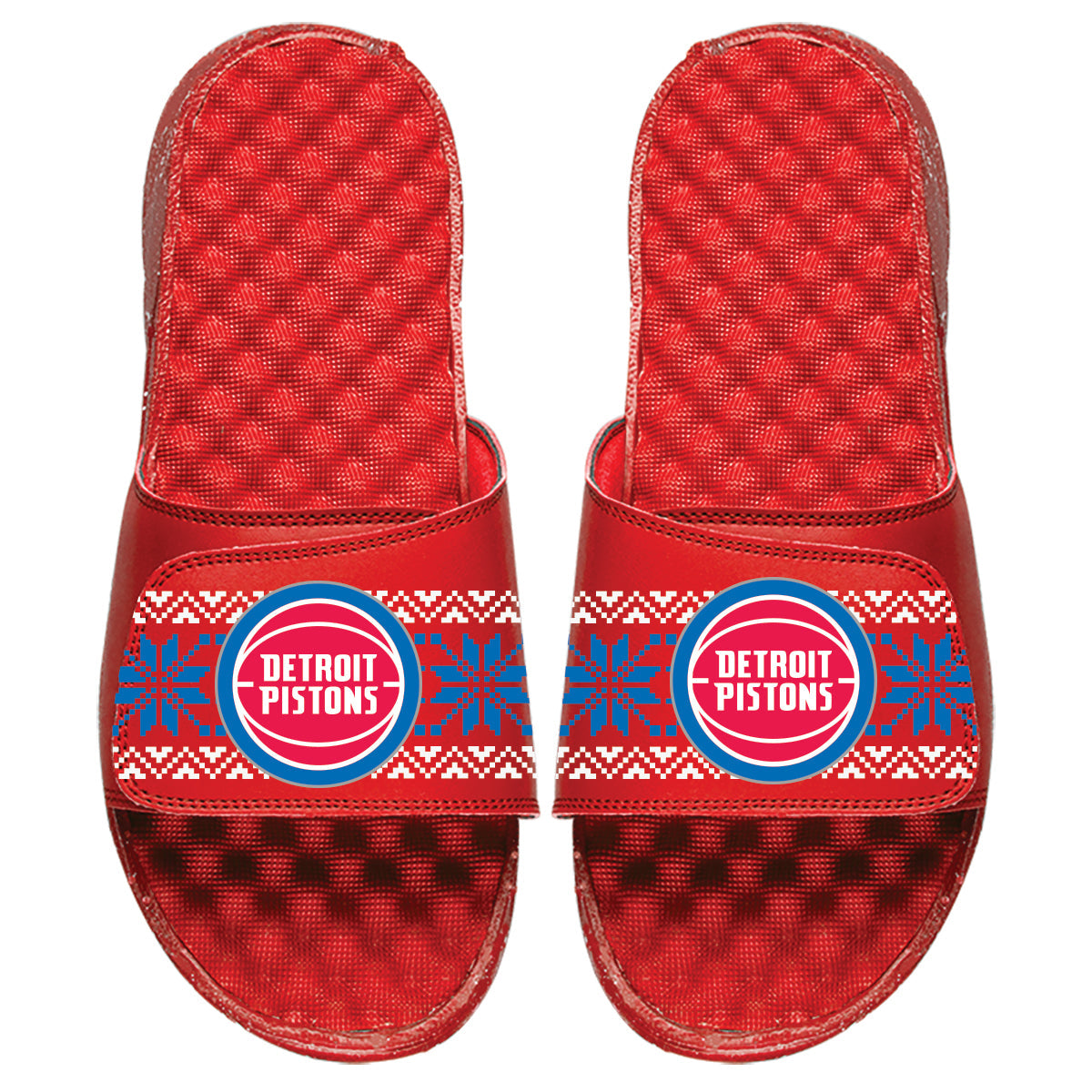 Detroit Pistons Ugly Sweater Slides 1