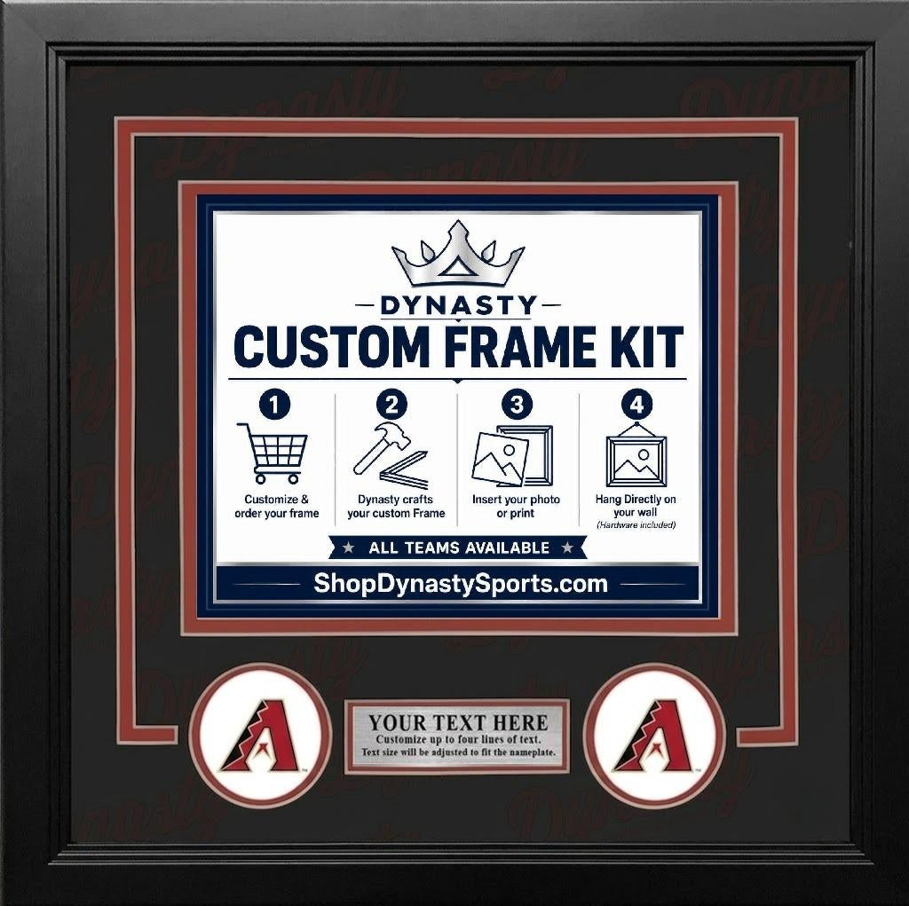 MLB Baseball Photo Picture Frame Kit - Arizona Diamondbacks (White Matting, Brick Red Trim) 92