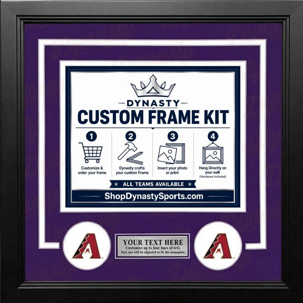 MLB Baseball Photo Picture Frame Kit - Arizona Diamondbacks (Black Matting, Brick Red Trim) 63