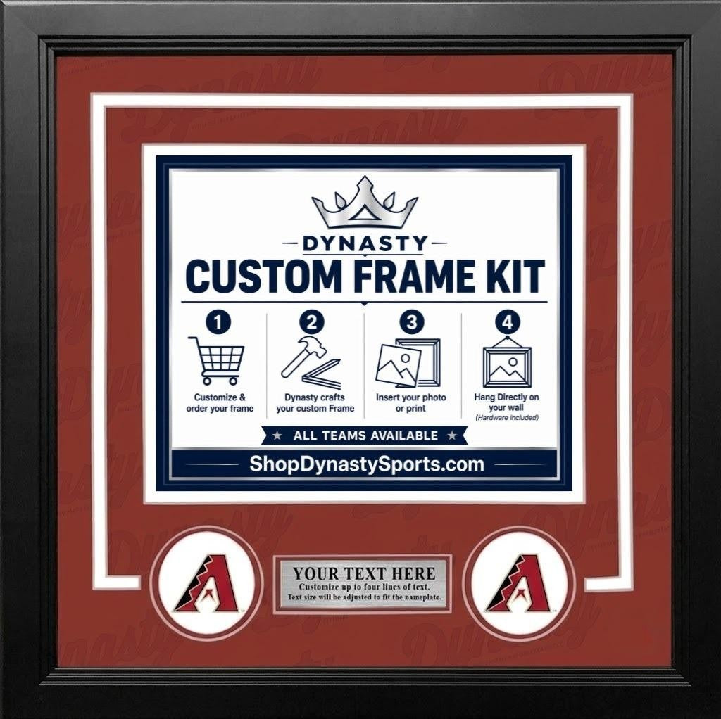 MLB Baseball Photo Picture Frame Kit - Arizona Diamondbacks (White Matting, Brick Red Trim) 22
