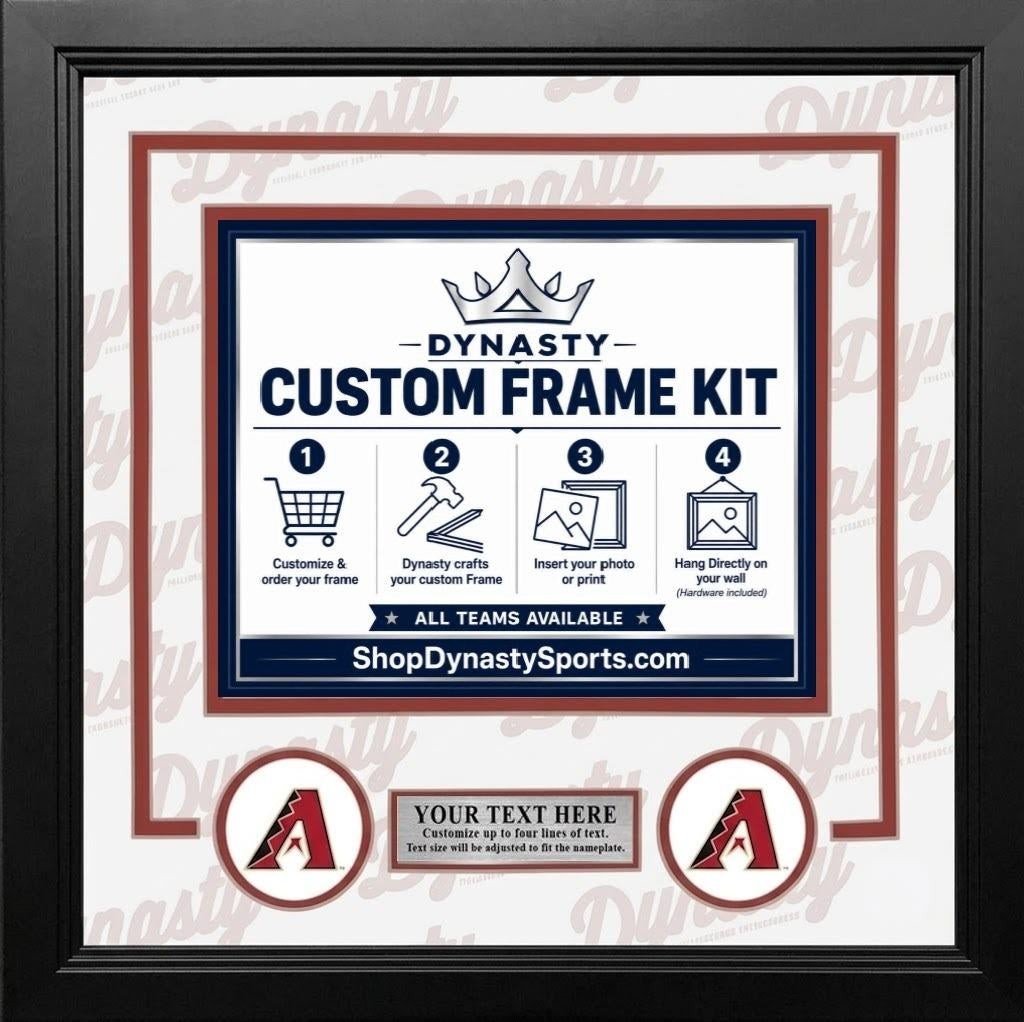 MLB Baseball Photo Picture Frame Kit - Arizona Diamondbacks (White Matting, Brick Red Trim) 80