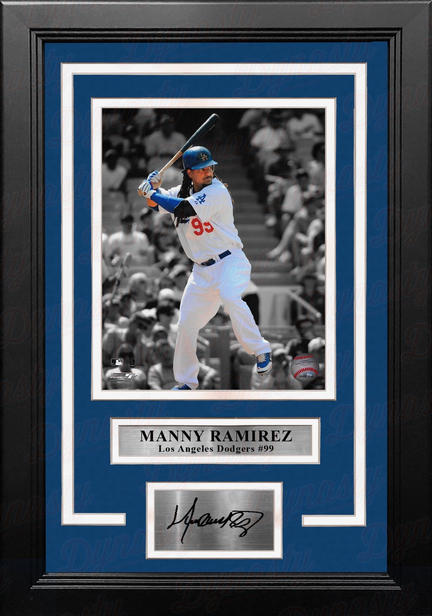 Manny Ramirez Los Angeles Dodgers 8" x 10" Framed Spotlight Baseball Photo with Engraved Autograph 2