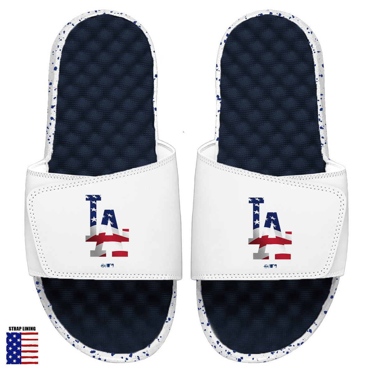 Los Angeles Dodgers Navy Americana Slides 2
