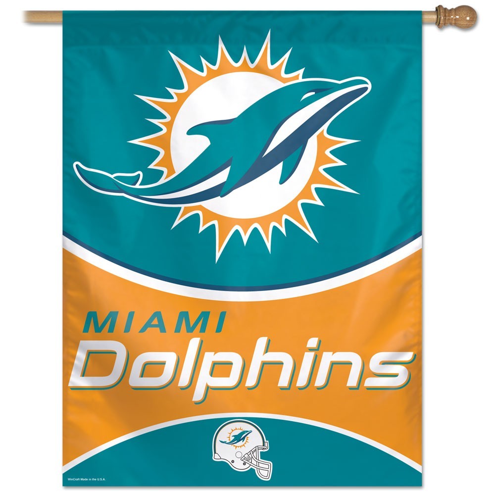 Miami Dolphins 27" x 37" Vertical Flag 1