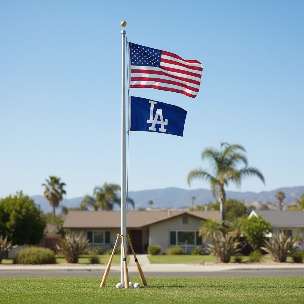 Double-Sided Dodgers Flag  Let Your Loyalty Fly