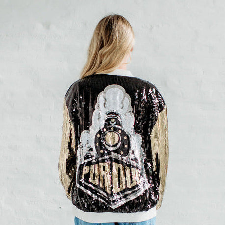 Purdue Sequin Bomber Jacket 2