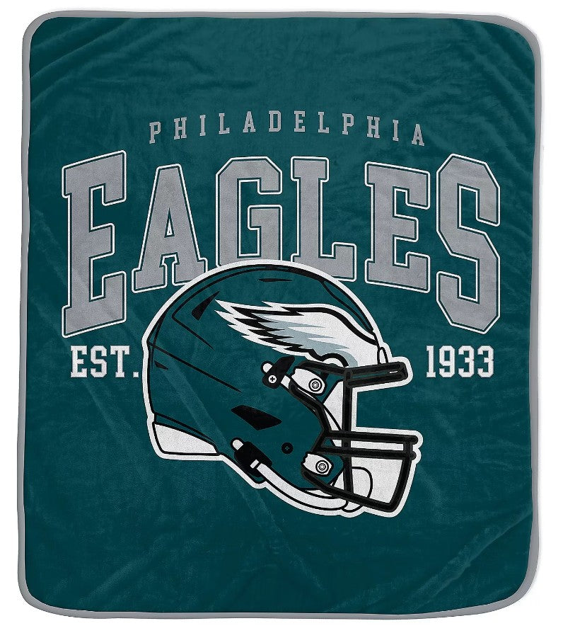 Philadelphia Eagles 50" x 60" Vintage Arch Block Blanket 1