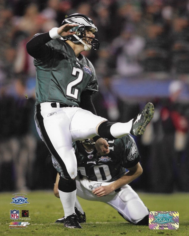 David Akers Super Bowl XXXIX Philadelphia Eagles 8" x 10" Football Photo 1