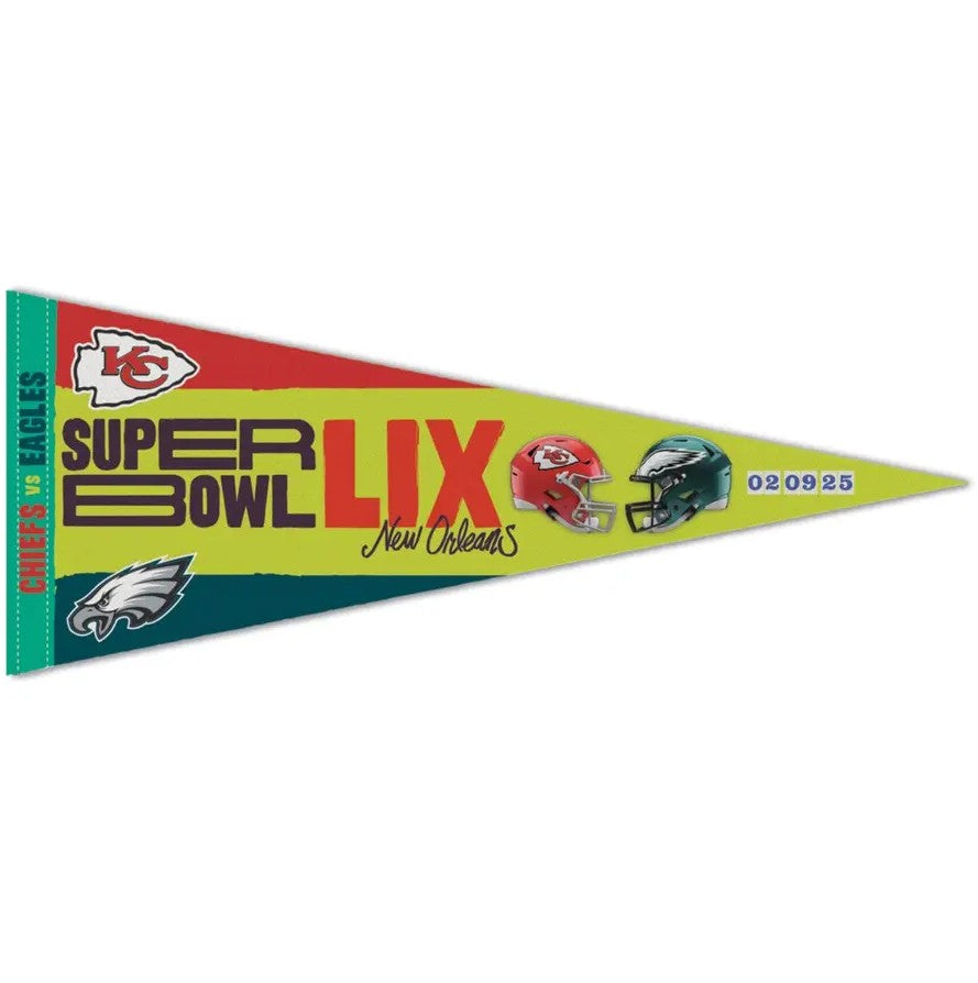 Philadelphia Eagles & Kansas City Chiefs Super Bowl LIX Dueling Premium Pennant 1