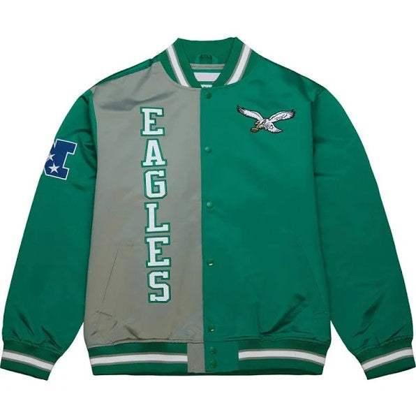 Philadelphia Eagles Mitchell & Ness OG 2.0 Lightweight Satin Jacket 1
