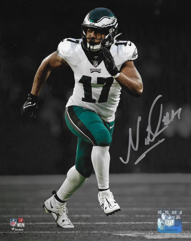 Nakobe Dean Blackout Action Philadelphia Eagles Autographed 8" x 10" Football Photo 1