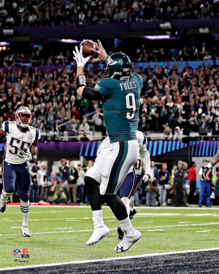 Nick Foles Philadelphia Eagles Super Bowl LII Philly Special Touchdown Catch 8" x 10" Football Photo 1